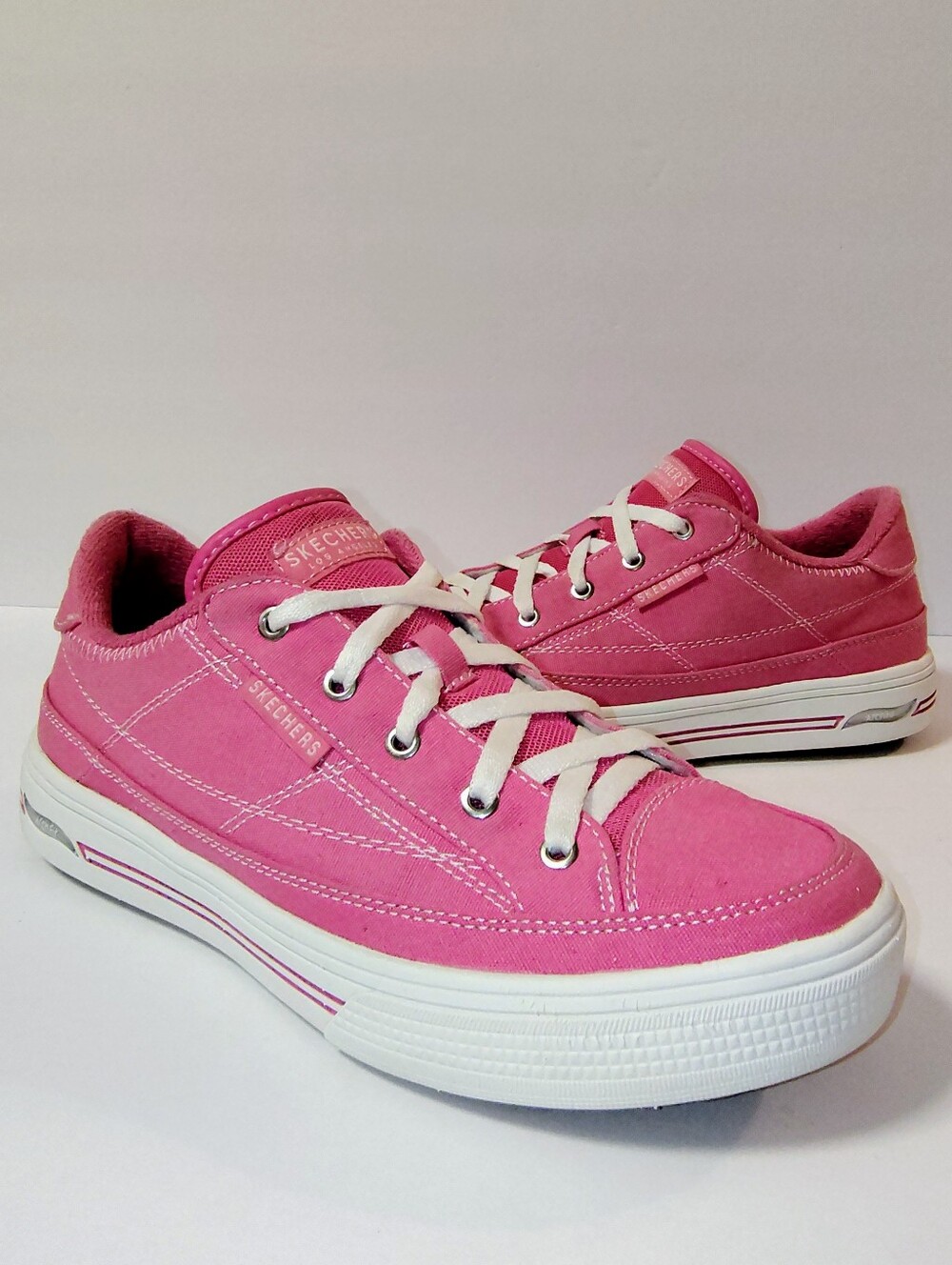 Skechers Street Women's Arch Fit Arcade Meet Ya There Lace-up Sneakers Pink 8.5